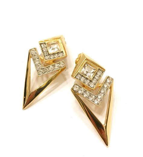 givenchy crystal earrings|vintage givenchy earrings.